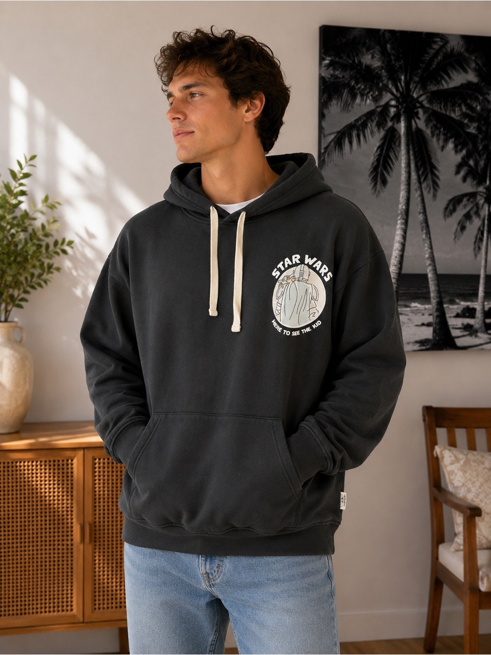 Star Wars Black Hoodie- I’m Here To See The Kid